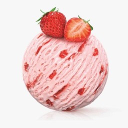 ไอศกรีมสตรอเบอรี่ Strawberry Ice Cream (1 scoop)