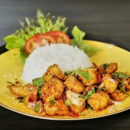 ข้าวยำไก่แซ่บเจ