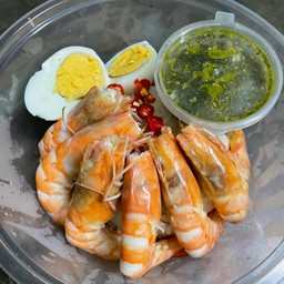 ชุดข้าวกุ้งแกะ+น้ำจิ้มซีฟู๊ด