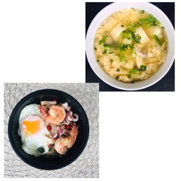[เซตสุดฮิต] กะเพราหมึกกุ้ง + แกงจืดไข่น้ำหมูสับ