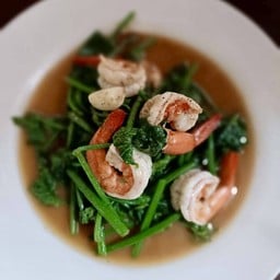 ผัดยอดฟักแม้วกุ้ง