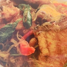เนื้อปลากระพงผัดขี้เมาวุ้นเส้น(ทวีชัย)