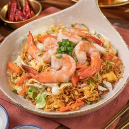 K27. ผัดมาม่ากุ้ง