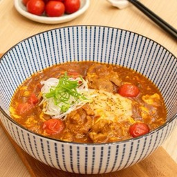 Tomato & Egg Curry Pork Udon With Cheese