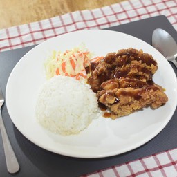 ข้าวไก่ทอดซอสเทอริยากิ ไซส์ M