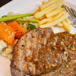 สเต็กสันนอก (เด็กทานได้ ผู้ใหญ่ทานดี)