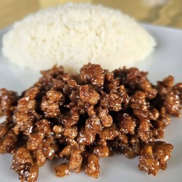 ข้าวหมูสับผัดซีอิ้ว