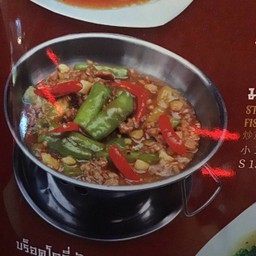 มะเขือยาวผัดหมูสับปลาเค็ม