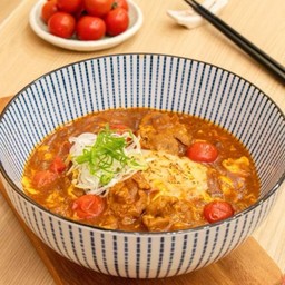 Tomato & Egg Curry Beef Udon With Cheese