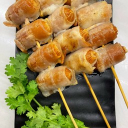 สามชั้นพันไส้กรอก 3 ไม้