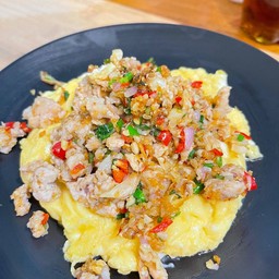 ไข่ข้นหมูสับคั่วพริกเกลือ (กับข้าว)