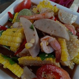 ตำข้าวโพดยอกุ้ง