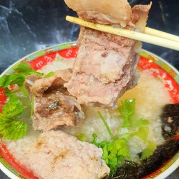 ข้าวต้มเครื่อง เล้ง+หมูเด้ง+สาหร่าย