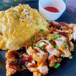 ข้าวไข่ข้น ไก่ทอดเทอริยากิ