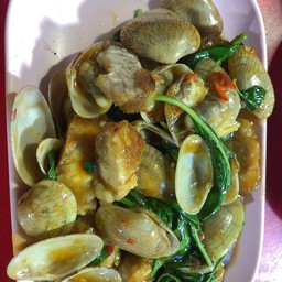 ผัดฉ่าหอยลาย(กับข้าว)
