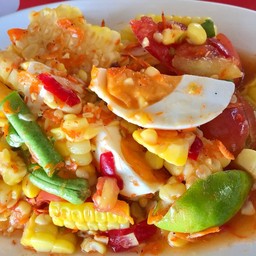 ตำข้าวโพดไข่เค็ม