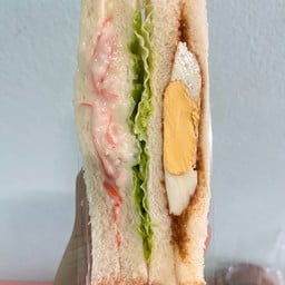 แซนวิชไข่ดาวพริกเผา+ปูอัด