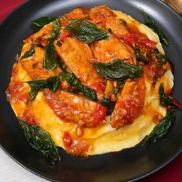 คลุกไข่ข้น+กระเพราะปลากระป๋อง