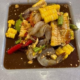 ตำข้าวโพดกุ้งสด