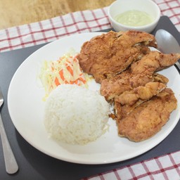 ข้าวไก่ทอดซอสวาซาบิ  ไซส์ L