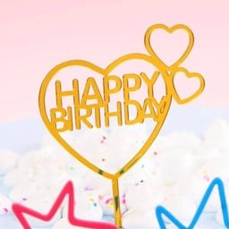 ป้าย #2 happy birth day หัวใจ