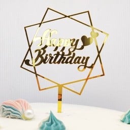 ป้าย #1 happy birth day สี่เหลี่ยม