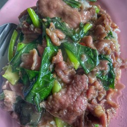 ข้าวคะน้าเนื้อน้ำมันหอย