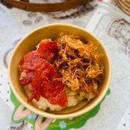 ข้าวเหนียวหมูเค็ม+ฝอย