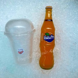 น้ำส้ม + แก้วน้ำแข็ง