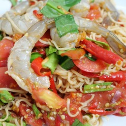 ตำมาม่ากุ้งสด