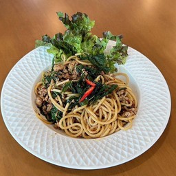 สปาเก็ตตี้ กะเพราหมูสับ