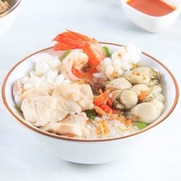 ข้าวต้มปลากระพงรวมมิตร+หอย
