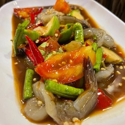 ตำกุ้งสด