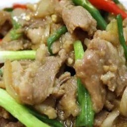 หมูชิ้นน้ำมันหอย