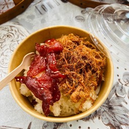 ข้าวเหนียวหมูสวรรค์งา+ฝอย