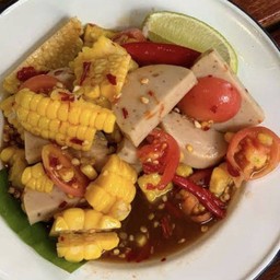 ตำข้าวโพดหมูยอปลาร้า