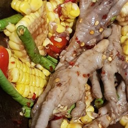 ตำข้าวโพดตีนไก่เปื่อยมาก