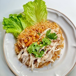 ข้าวขยำหมู ข้าวหมูทอด