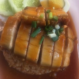 ข้าวหมูแดง หมูกรอบ
