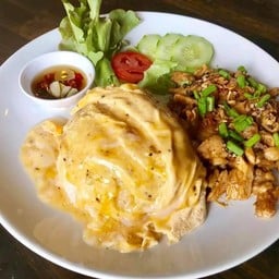 ้ข้าวไก่กระเทียมใข่ข้น