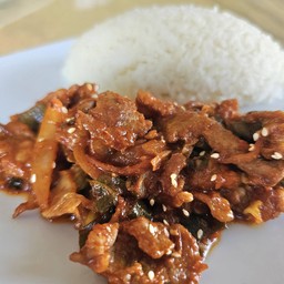 ข้าวหมูผัดกิมจิ