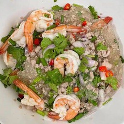 ยำวุ้นเส้นกุ้งสุก