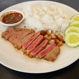 ข้าวหน้า เนื้อทอด 10 วิ