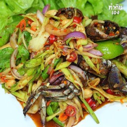 ยำมะม่วงปูจืด