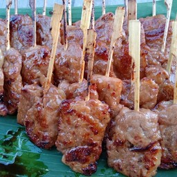 หมูปิ้งนมสดไม้ใหญ่ 5 ไม้