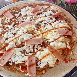 เครป พริกเผา+ไข่+ชีส+ไส้กรอก