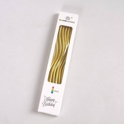 เทียนวันเกิด แบบเกลียว สีทอง