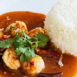ข้าวกุ้งทอดซอสมะขาม