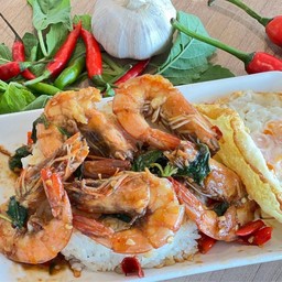 Shrimp With Basil (With Rice)