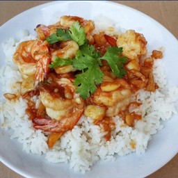 Garlic Shrimp (With Rice)
